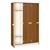 72" H Three-Wide Single-Tier Lockers - Shown in Medium Oak w/ door open
